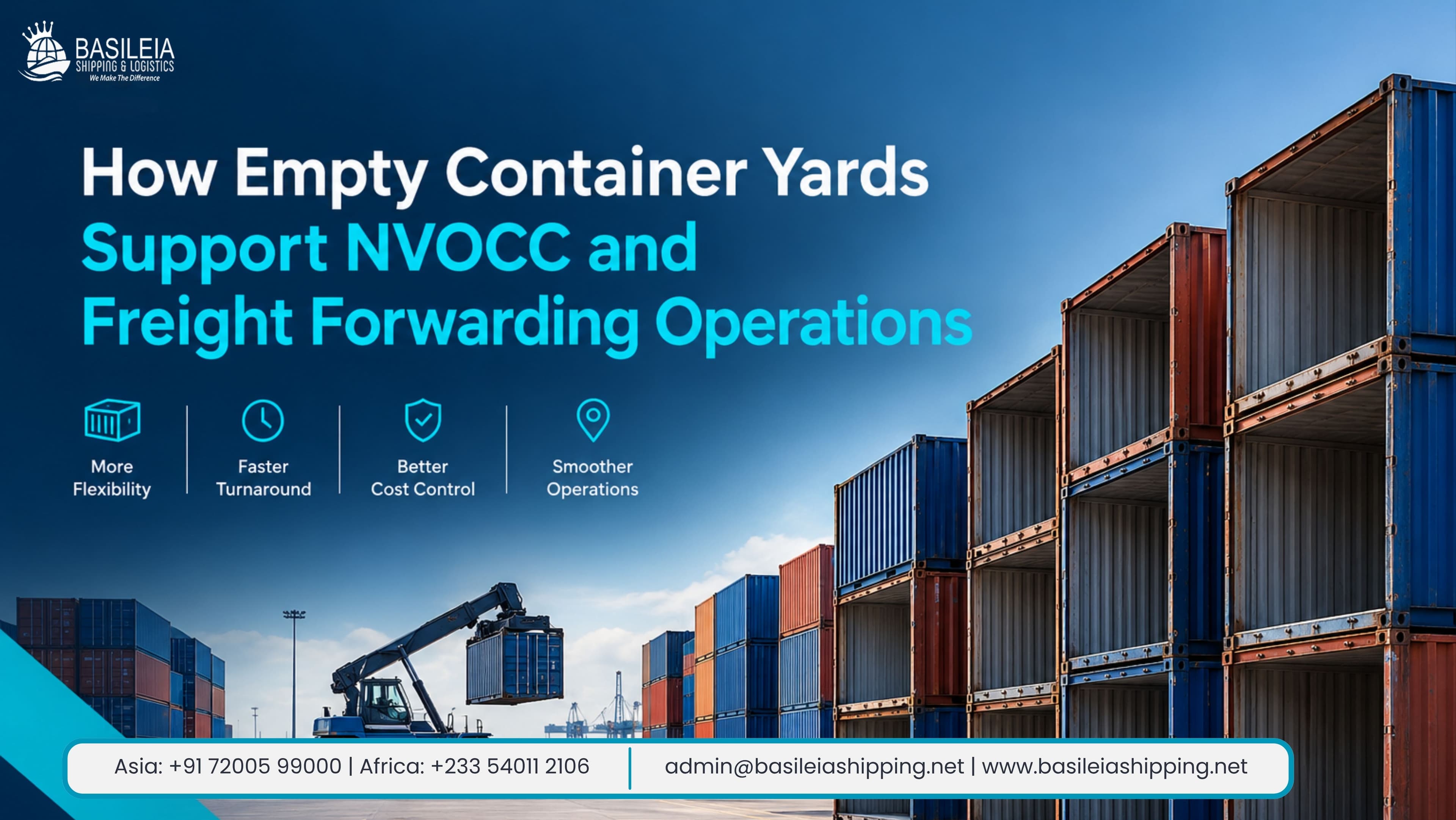 How Empty Container Yards Support NVOCC and Freight Forwarding Operations