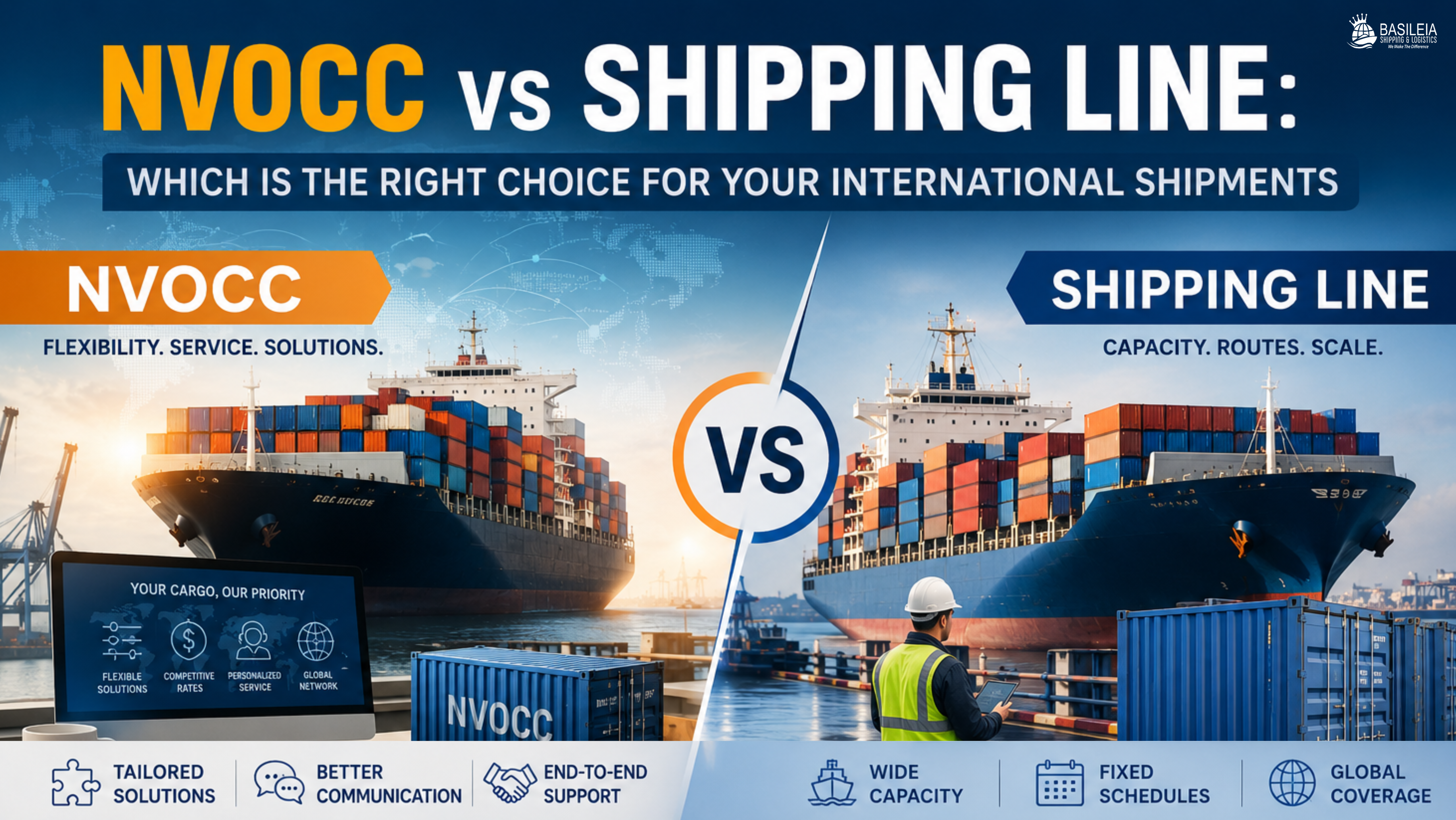 NVOCC vs Shipping Line: Which Is the Right Choice for Your International Shipments